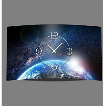 Reloj de Pared Abstracto Dixtime 3D-0158 en Alu-Dibond de 4mm - Diseño Único Color Durazno Naranja