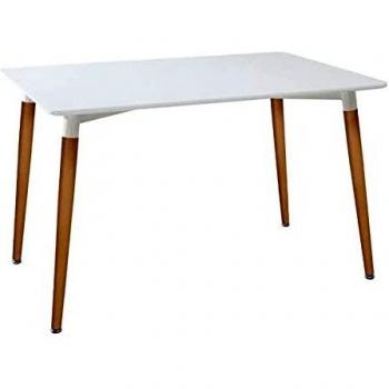 Mesa de Comedor Atmosphera Roka Madera de haya Blanco (150 x 80 x 74 cm)