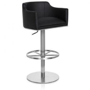 HjH Taburete de Bar, Negro
