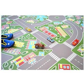 Pavimento de plástico para niños Calles de la Ciudad Verde - Rollo 4m x 5m