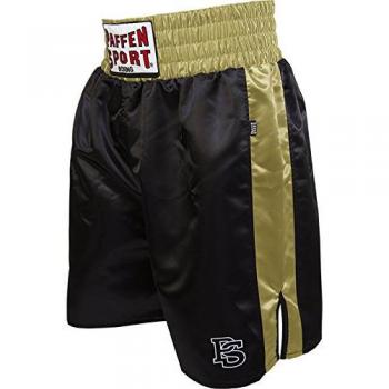 Paffen Sport Pro Boxeo corto, hombre, color negro y dorado, tamaño XXL