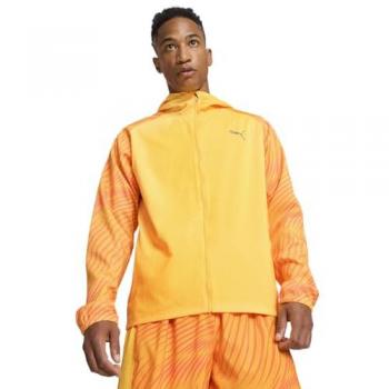 Chaqueta cortavientos de running Puma Run Favorite AOP Woven Jacket M hombre, características: diseño ligero, tejido transpirable, estampado integral (AOP), ajuste cómodo, ideal para actividades al aire libre y entrenamiento