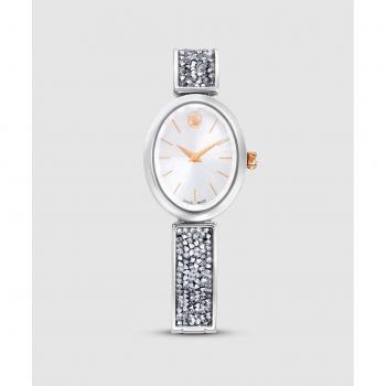 Swarovski Crystal Rock White and Stainless Steel Oval Watch
