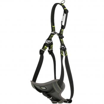 Arnés de Coche para Mascotas Kerbl, negro, tamaño ajustable de 44-55 cm, incluye sistema de seguridad para mascotas en vehículos