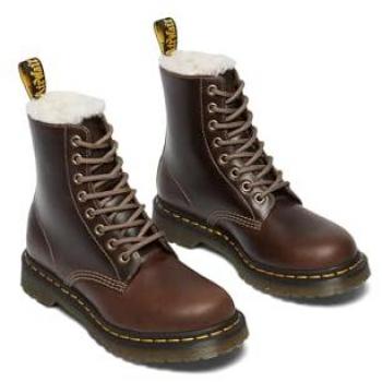 Dr. Martens 1460 Pascal Serena Women's Boots - Dark Khaki Brown - Size 38