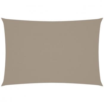 Toldo de vela rectangular tela Oxford gris taupe 2,5x4,5 m