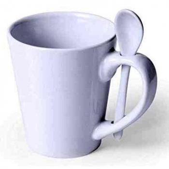 Taza con Cucharita (350 Mililitros) 145184.