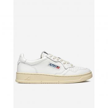 AUTRY Medalist Low White Leather Sneakers for Men, Size 9 US (42 EU)