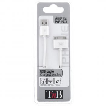 T'nB CIIPH03WH - Cable USB para Base de iPod/iPhone, 2 m, Color Blanco