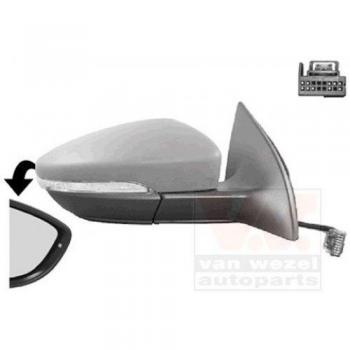 Espejo Exterior Derecho Calefactable y Eléctrico para Volkswagen Passat CC (2008-2012) - Van Wezel 5841808