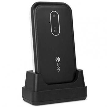 Doro 6620 Teléfono Móvil 3G de Concha para Mayores con Teclas Grandes y Hablantes, Botón SOS con GPS y Base de Carga [Versión Española]