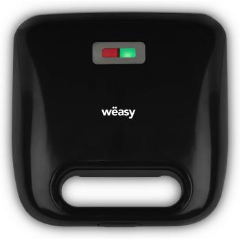 Sandwichera Wëasy 750 W - Potencia de 750 W, diseño compacto, placas antiadherentes, luz indicadora de encendido y apagado, capacidad para dos sándwiches
