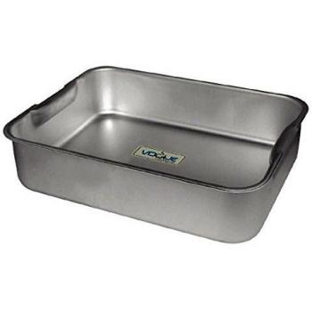 Fuente de asado de aluminio profunda - 100 mm - Vogue - L 305 x P 420 mm - Gris