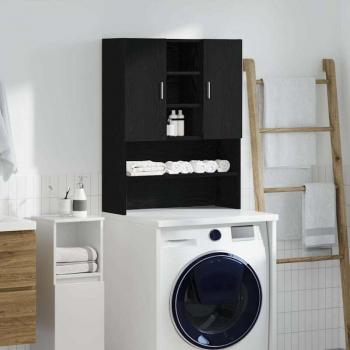 Mueble para Lavadora de Roble Negro 70,5x25,5x90 cm
