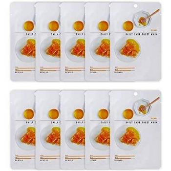 Pack of 10 eunyul daily care facial sheet mask pack honey x 10ea korean skincare hydrating nourishing natural ingredients for all skin types