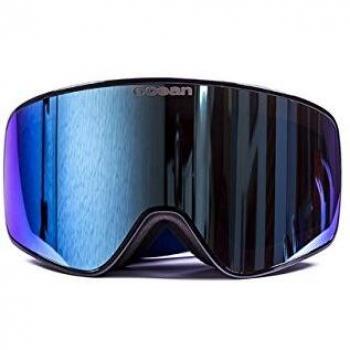 Ocean Sunglasses Aspen - Gafas de esquí - Montura : Negro - Lentes : Azul Espejo