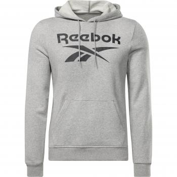 Reebok Sudadera Identity French Terry Vector Pullover Gris con logo grande, diseño pullover, fabricada en tejido French Terry