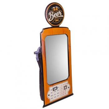 Espejo de pared Alexandra House Living Hierro 82 x 5 x 42 cm, Espejo de metal naranja 42x82x5