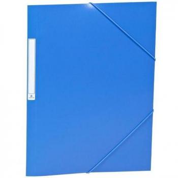 Carpeta de Gomas con Solapas Formato Folio Polipropileno Opaco Azul Oscuro Paquete de 10