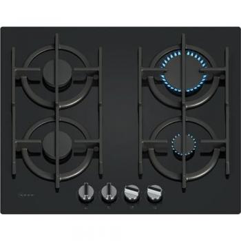 Placa de Gas Neff T26PIP4S0 60 cm con Vidrio Templado Negro, 4 Quemadores y Control FlameSelect