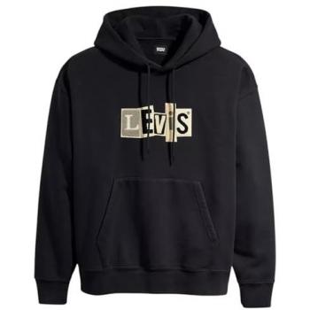 Sudadera con Capucha Skate Levi's Chenille Negra y Gris Talla M