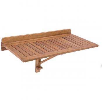 Ldk Garden Mesa de terraza Plegable Madera marrón, Natural