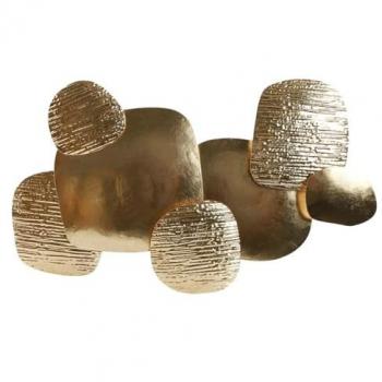 Decoración de Pared Home ESPRIT Dorado Moderno 80 x 6,5 x 48 cm