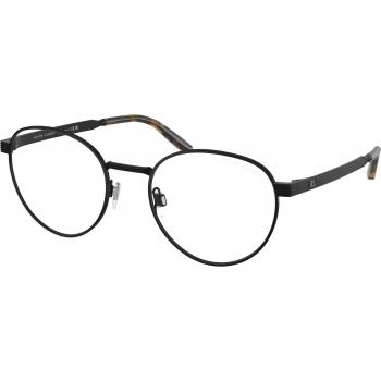 Ralph Lauren RL5118 Eyewear - Semi Matte Black Frames, Unisex, Size: 53 MM, Round Design