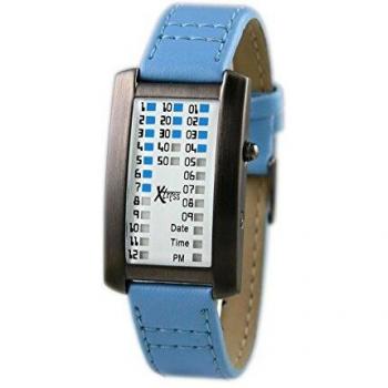 Reloj Binario Xtress para Hombre de Cuarzo con Correa en Cuero XDA1030B, dimensiones 27x47 mm