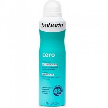Babaria Deodorant Cero Antiperspirant Spray for Sensitive Skin 200 ml