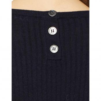 Filippa K Flat Rib R-Neck Sweater suéter, Azul