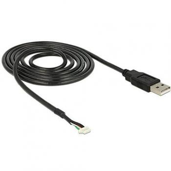 Cable de Conexión Delock USB 2.0 Tipo A Macho a Conector de Cámara de 5 Pines V5, 1.5 m, Negro