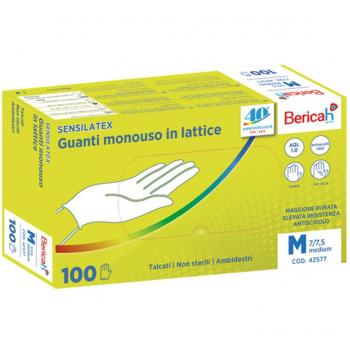 GUANTES LATT TALC M 100PZ SENSILA