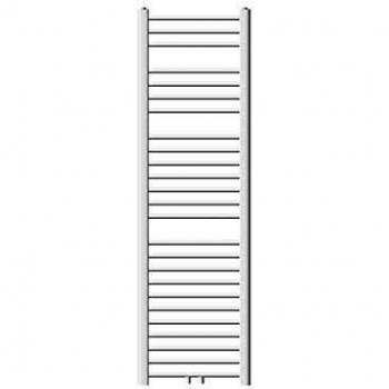 Radiador de Baño Curvado ECD Alemania - 400 x 1500 mm - Blanco - Con Conexión Central - Calentador Secador de Toallas