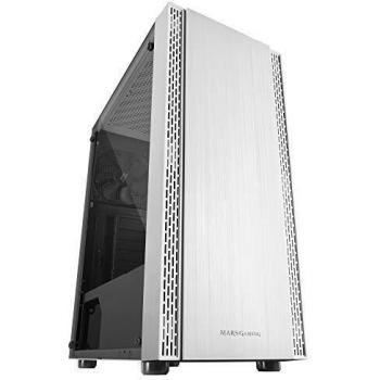 MARSGAMING MCNW, Caja Gaming ATX, Ventana Lateral + Rejilla Frontal, Blanco