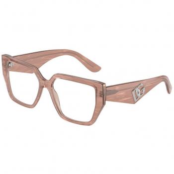 Dolce & Gabbana DG3373F Asian Fit 3411 Gafas Recetadas para Mujer Marrones