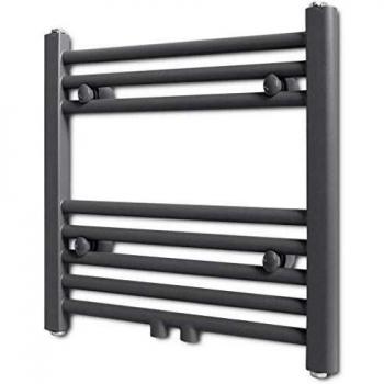 vidaXL Radiador toallero de baño Recto Gris 480 x 480 mm