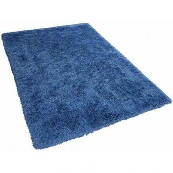Alfombra Peluda Azul Rectangular de Pelo Largo 200 x 300 cm Cide