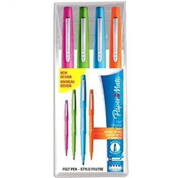 Rotulador Flair Punta media Paper Mate Estuche 4 colores