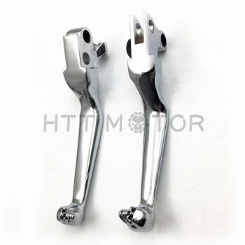 HTTMT MT241-020- Palanca de embrague de freno cromada compatible con Harley Davidson FLSTC Heritage FXDWG Dyna Wide Glide FXDB Street Bob