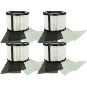 Filtro de Aire Combinado Vhbw 4x para Purificador Leitz 2415142, 2415107 - Prefiltro + HEPA + Carbón Activo