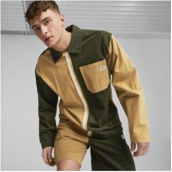 Camisa de pana verde Puma para hombre con estilo urbano Downtown