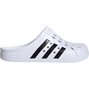 Zueco adidas adilette white/black