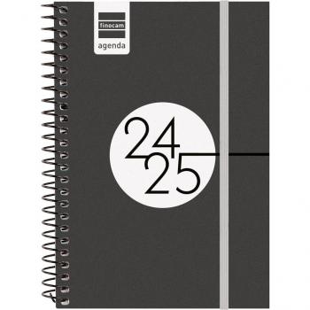Agenda Finocam Espir 2024-2025 Semana Vista Horizontal Negro Catalán