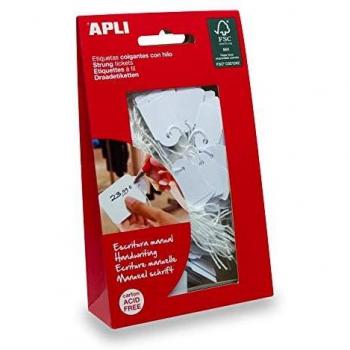 APLI 7004 - Etiquetas colgantes blancas 7 x 19 mm 200 u.