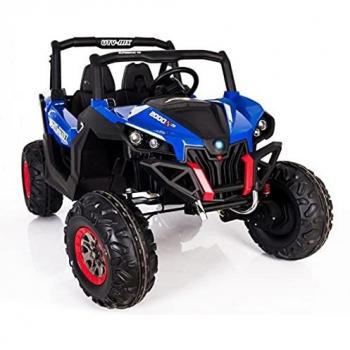 PEKECARS Todoterreno Buggy UTV 4x4 MP4 12V 2 Plazas Azul