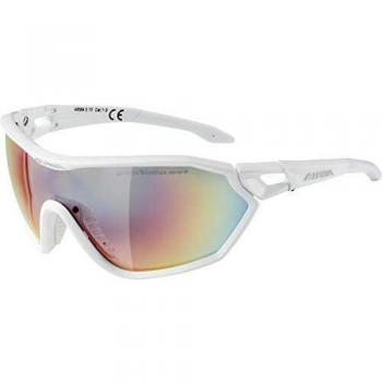 ALPINA S de Way qvm Exteriores de Gafas, Primavera/Verano, Unisex, Color Blanco Mate, tamaño Talla única