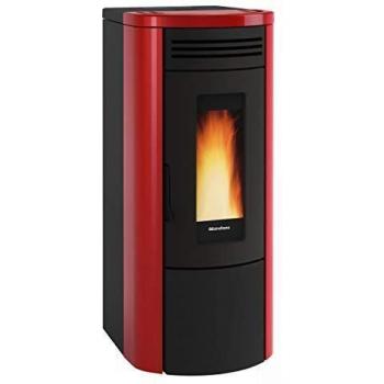 Termostufa a Pellet Hermética Ventilada Costanza Idro 17 kW Color Burdeos