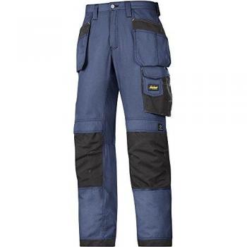 Snickers Workwear 3213 Pantalones, Navy-Schwarz, 150