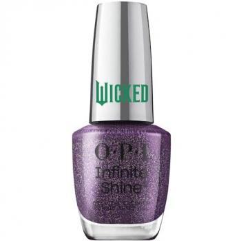 OPI Wicked Collection Infinite Shine - Head Shizstress 15ml, Long-lasting violet purple nail polish with gold shimmer, limited edition